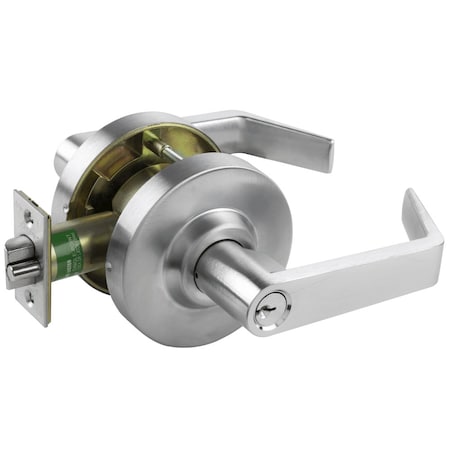 Grade 2 Cylindrical Lock, Asylum Function, Key In Lever Cylinder, Sierra Lever, 3-11/32-in Rose Diam